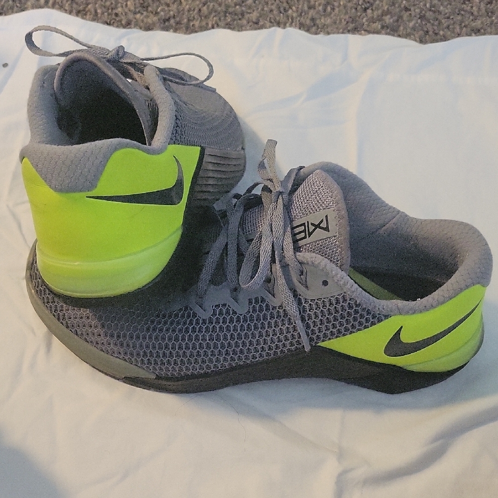 Nike Gray and Neon Green Athletic Shoes